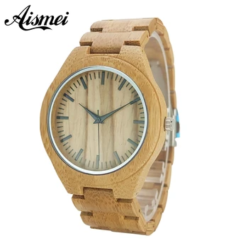 Aismei Напълно Естествени Бамбукови Дървени Часовници, Най-добрата Марка на Луксозни Мъжки Часовник Модни дървени мъжки ръчен часовник За Подарък relogio masculino