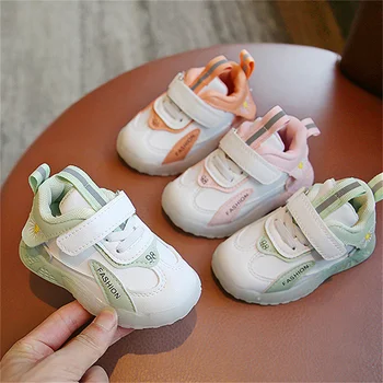 Модерни обувки за момчета и момичета, обувки за деца, обувки подметка, от 1 до 2 години, Дишаща Ежедневни Нескользящая обувки XZ105
