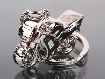Ян Мотоциклет Ключодържател Творчески Ключодържател Полиран Хром Класически 3D Модни Бижута Дамска Чанта с Висулка Подарък